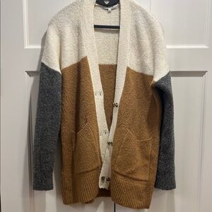 Madewell Tri-Tone Cardigan Sweater